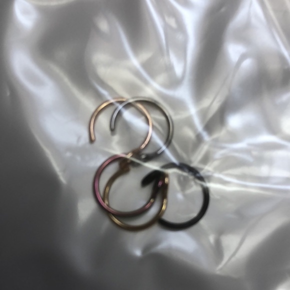🆕Nose Rings non-piercing 5 piece Surgical Stainless Steel ClipOn Fake No Pierce - Picture 11 of 14
